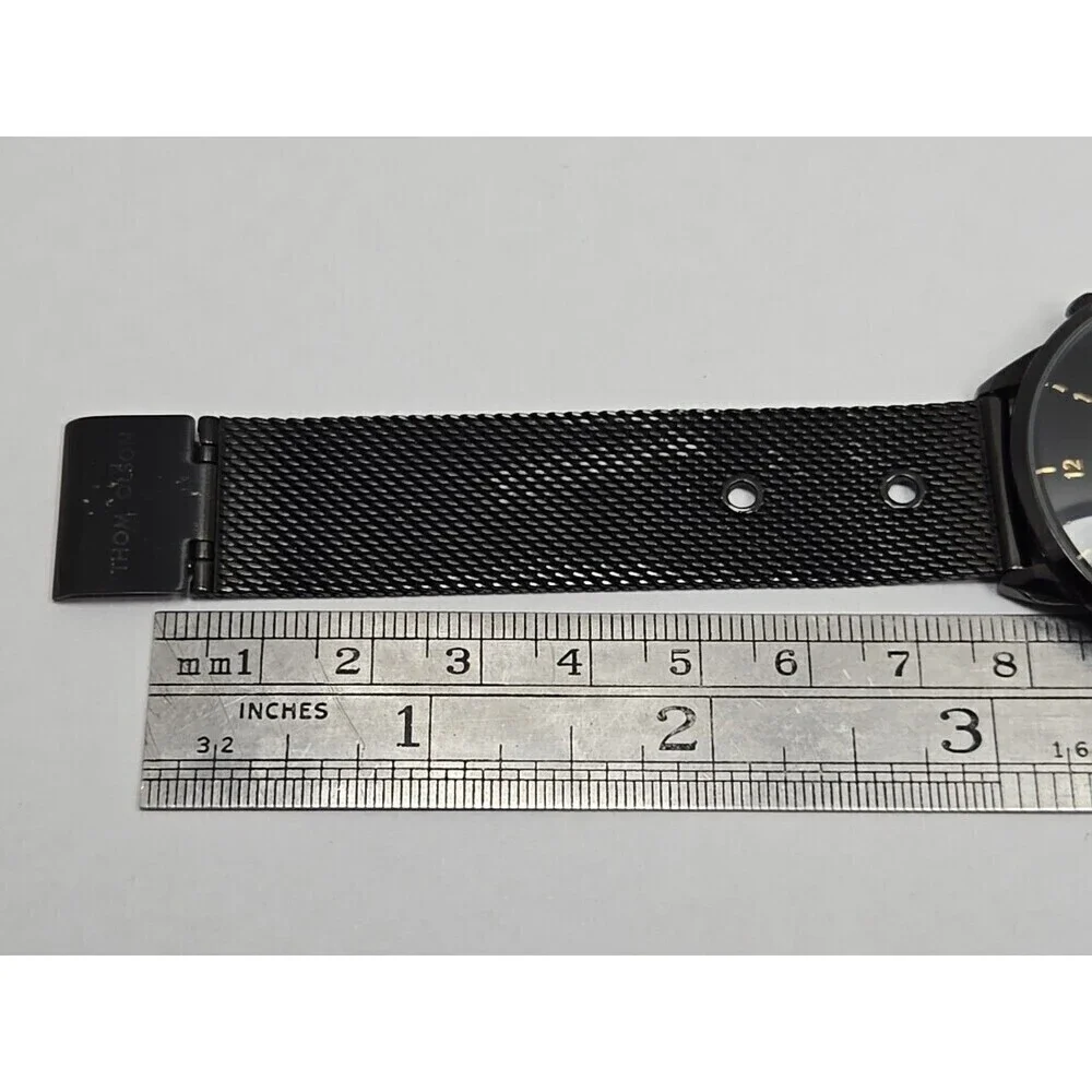 Thom Olson CBTO002 Night Dream Black Mesh Charm Watch 40mm Quartz New Battery